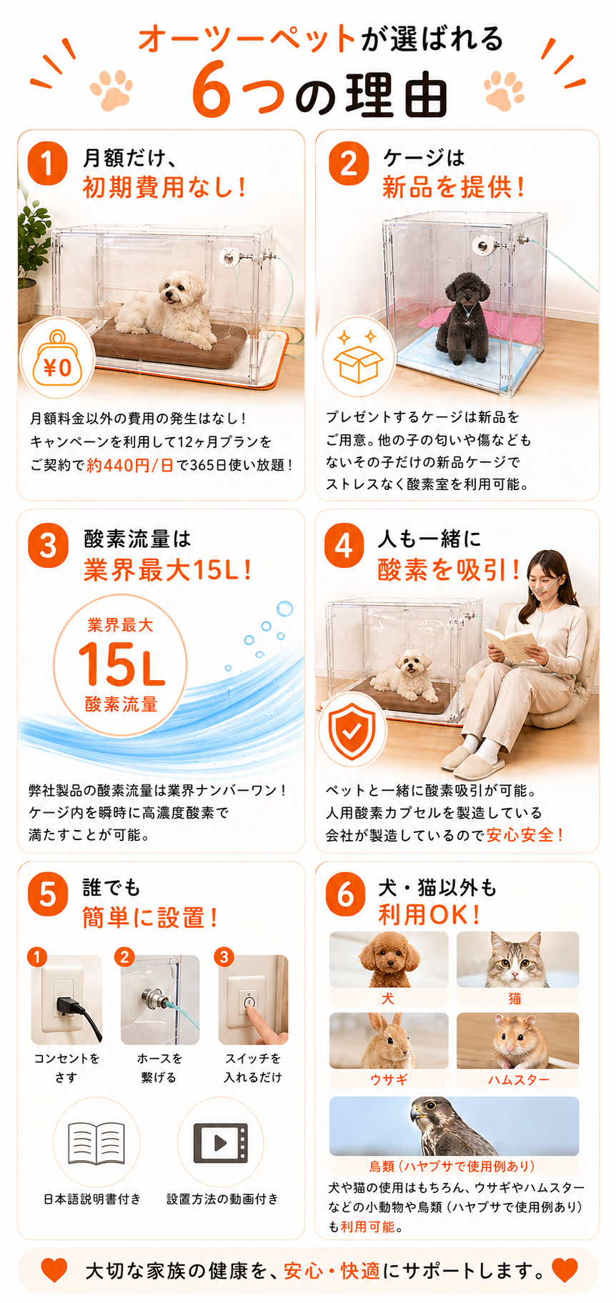 私がオーツーペットを推奨する理由をまとめた画像